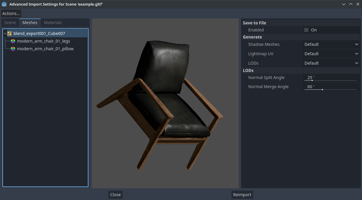 高级导入设置对话框（网格选项卡）